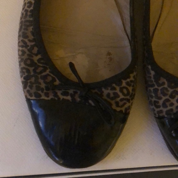 Leopard print and Patent Black toe flats - Picture 5 of 6